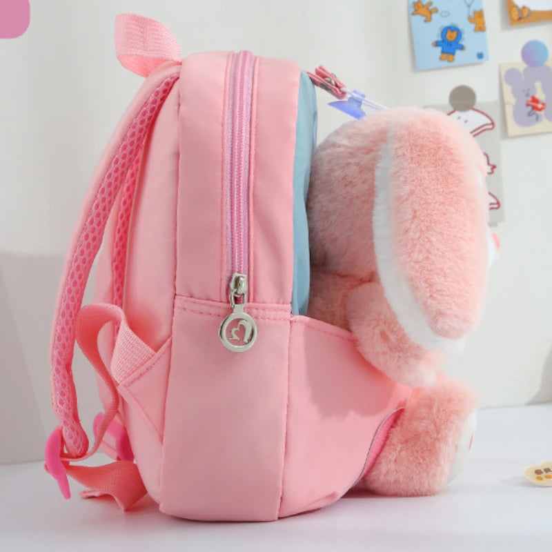 Sac à dos en peluche 3D avec lapin pour enfants