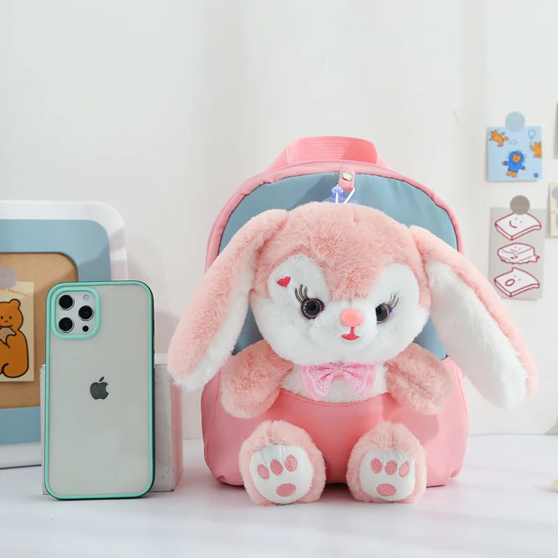 Sac à dos en peluche 3D avec lapin pour enfants