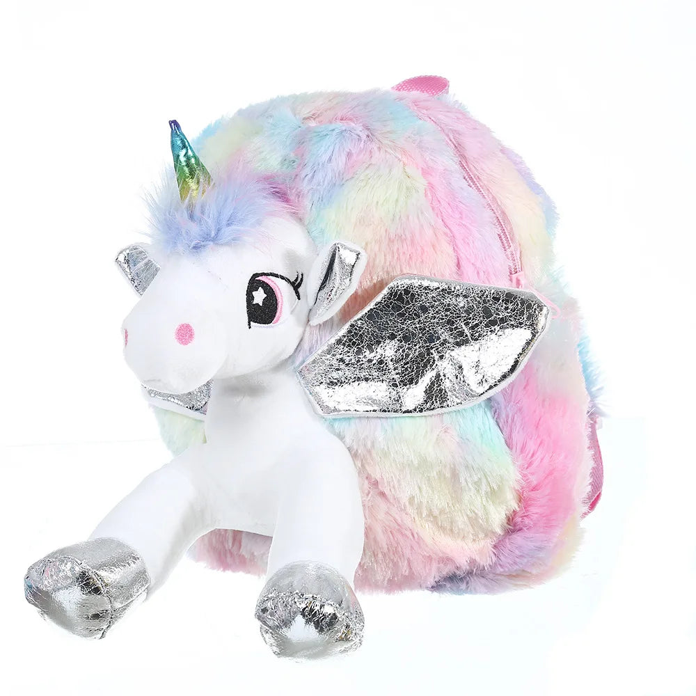 Sac à dos en peluche 3D Licorne pour enfants