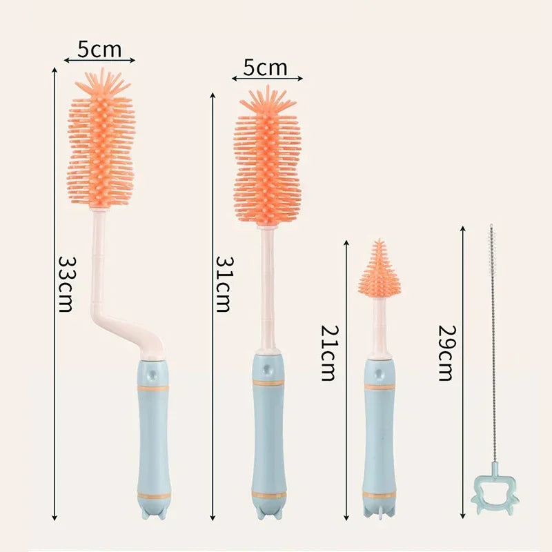 Ensemble de Brosse à Biberon en Silicone