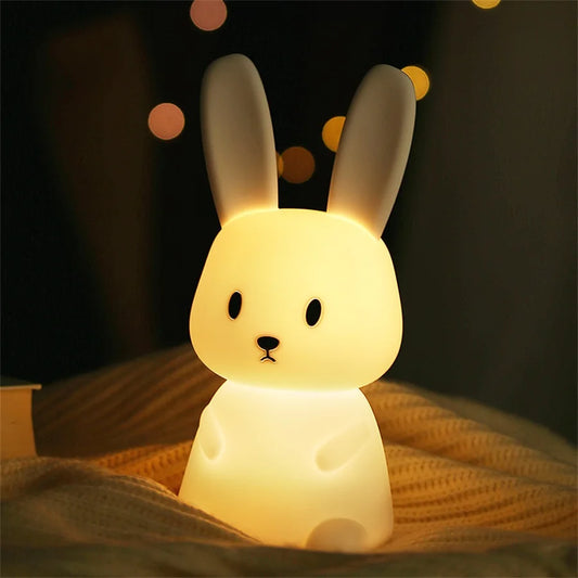 Lampe en silicone en forme de lapin